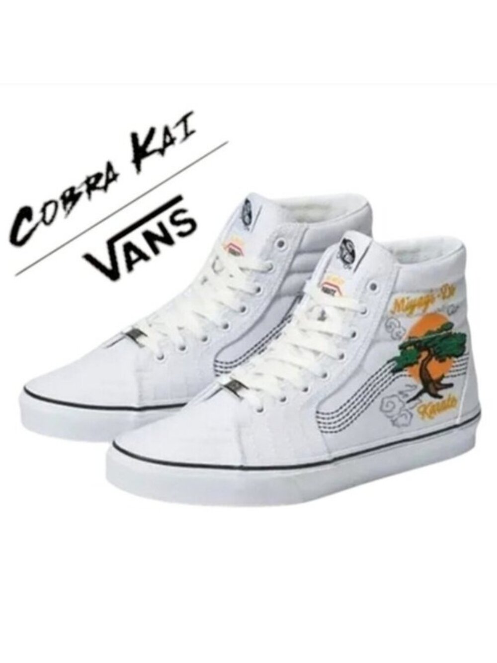 Vans Cobra Kai Miyagi Do Women Size 9 Sk8 Hi White Reseda Okinawa 072026 - Picture 1 of 7